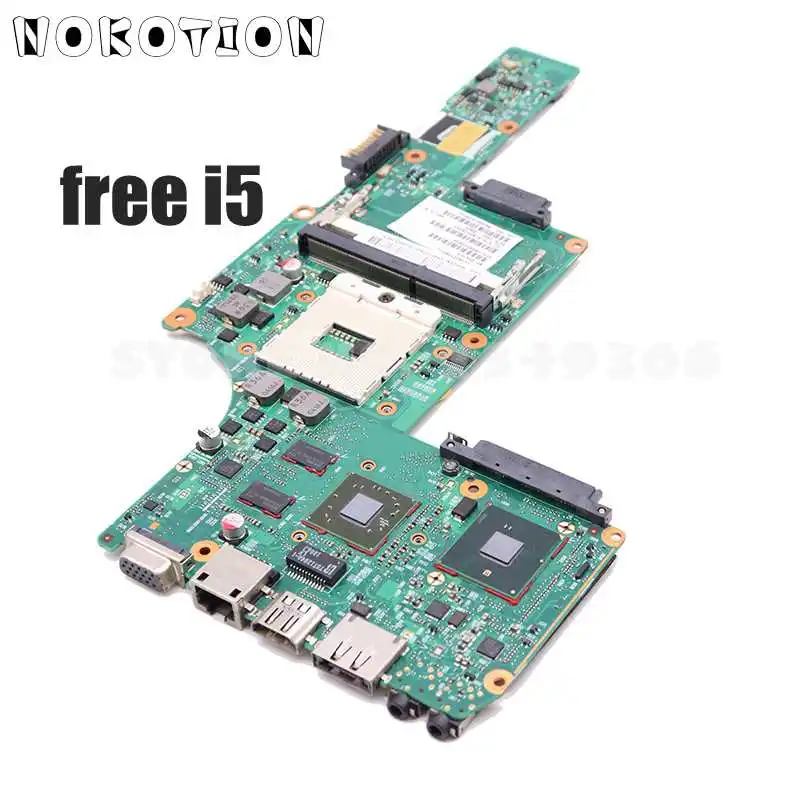 

NOKOTION For TOSHIBA Satellite L630 L635 Laptop Motherboard V000245020 V000245110 HM55 DDR3 ATI GPU With I5 CPU