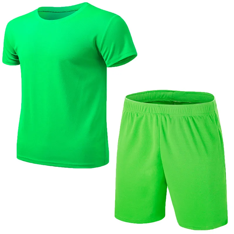 

2021 Summer men suit sweatshirt male running shorts 2 pieces of fitness clothing football fitness male sportswear T-shirt set