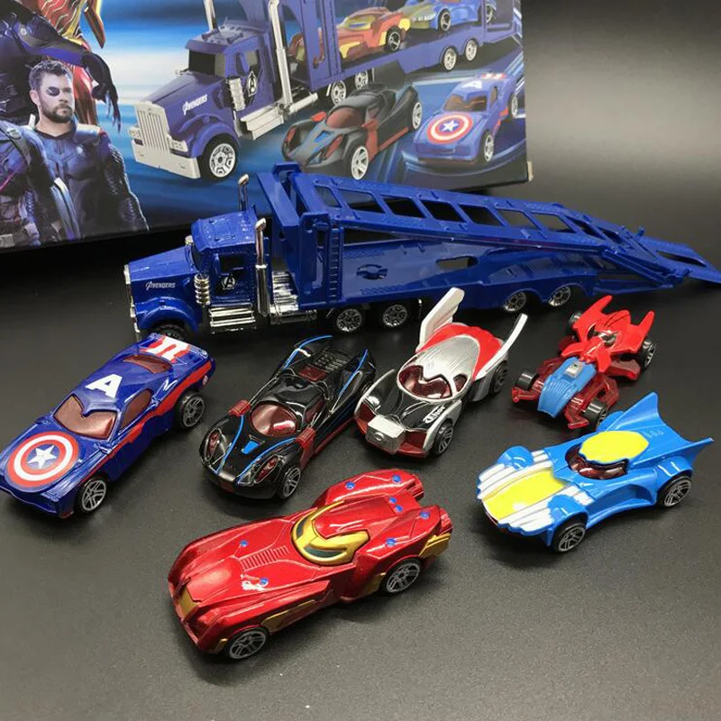 Мстители 1: 64 брелок для автомобильных ключей, набор Batman Batmobile Diecasts железа Spider-man Капитан Америка модель грузового автомобиля игрушки для Для детей