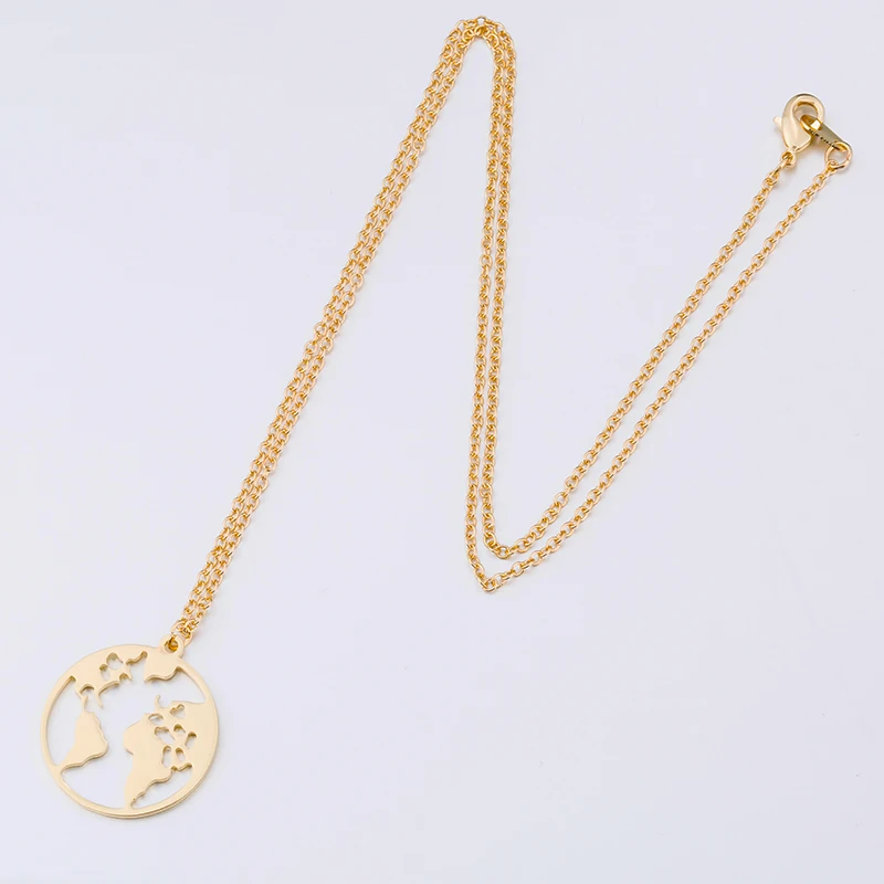 Ювелирные изделия Yiustar с картой круглое женское ожерелье милое из нержавеющей