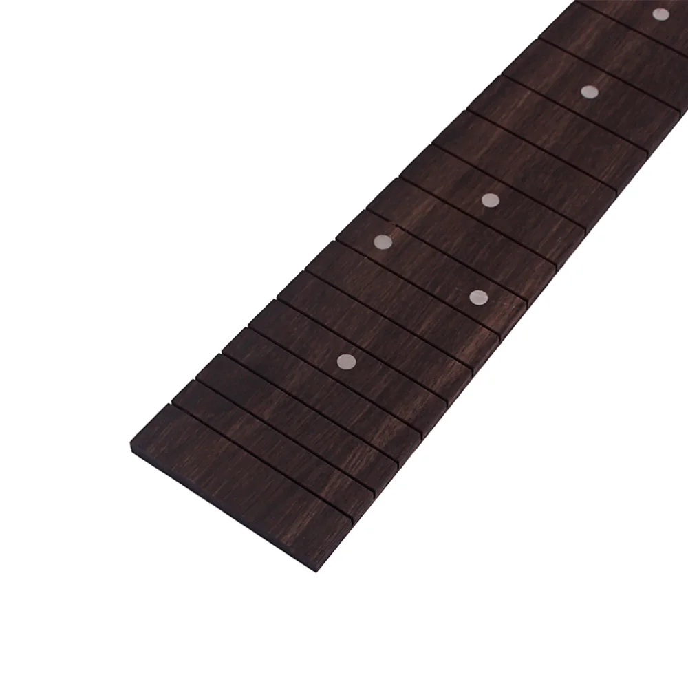 

23 Inch Ebony Ukulele Fretboard Replacement Fingerboard for Concert Ukulele Guitar (Coffee)