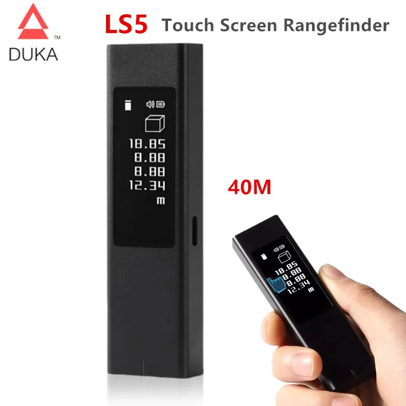 Новый DUKA LS5 лазерный дальномер для измерения расстояния oled дисплей сенсорный