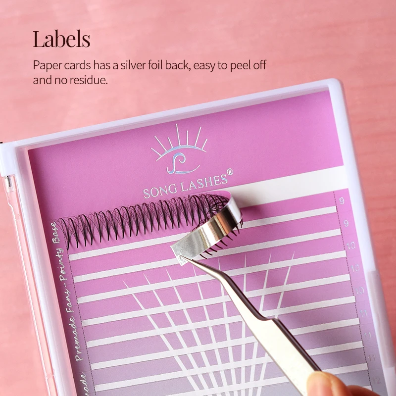 Мега пустая коробка SONG LASHES двухсторонняя лента вееры для хранения карты лоток