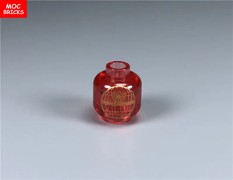 Конструктор MOC С принтом головы и Звезды Смерти 10 шт./лот Обучающие строительные