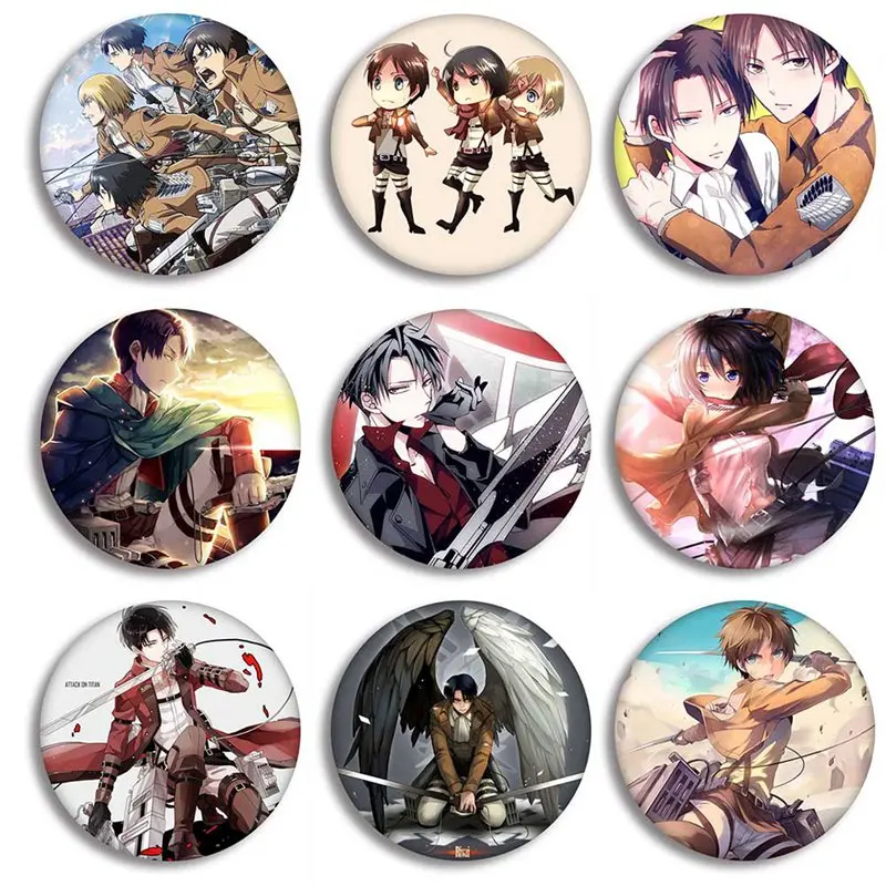 Горячая аниме атака на Титанов значок косплея мультфильм Эрен брошь заколки