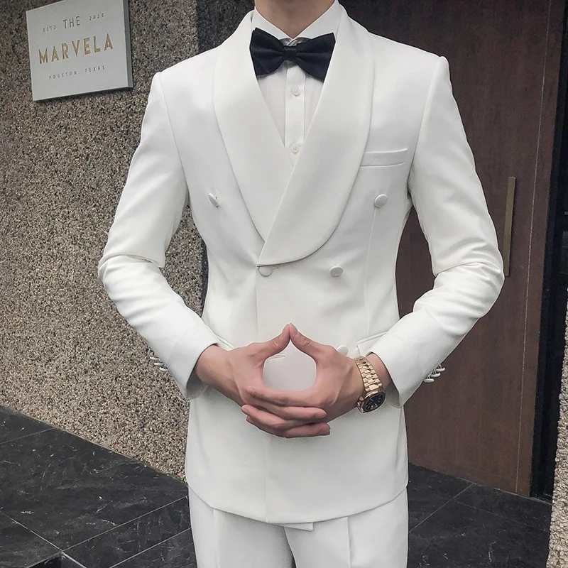 

Host dinner men's dress suit men's slim Korean suit two piece best man dress