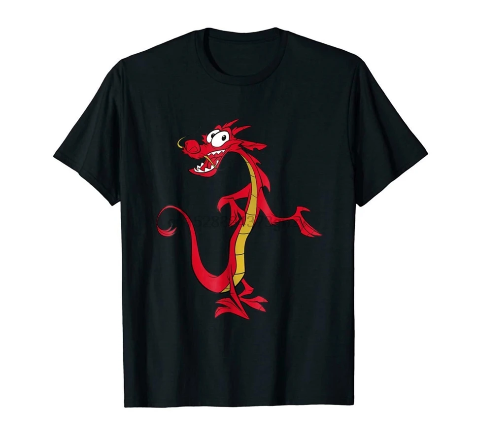 Mulan Mushu Dragon черная футболка S 3Xl Спортивная футболка|Мужские футболки| |