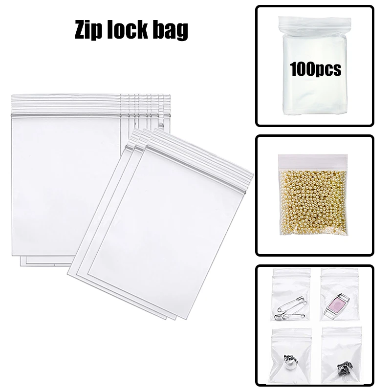 100 шт./лот прозрачные толстые пластиковые маленькие ювелирные изделия застежка