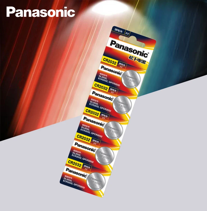 Panasonic Оригинал 20 шт./лот cr 2032 аккумуляторы таблеточного типа 3V Монета литиевая