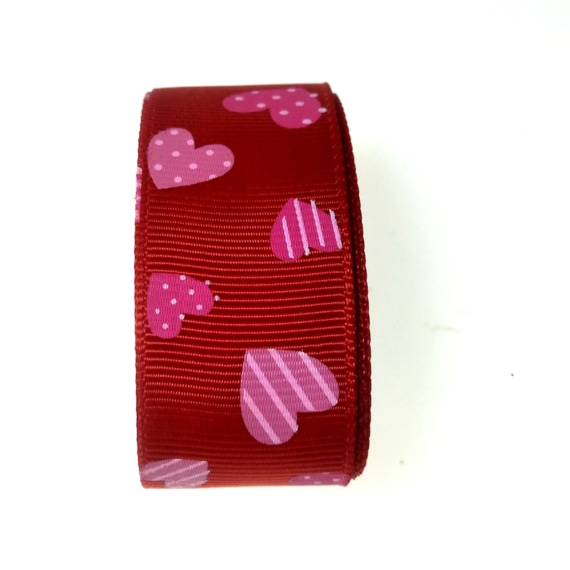 HL 5 ярдов 25 мм ширина печатные сердце Корсажная Лента Свадебная декорация