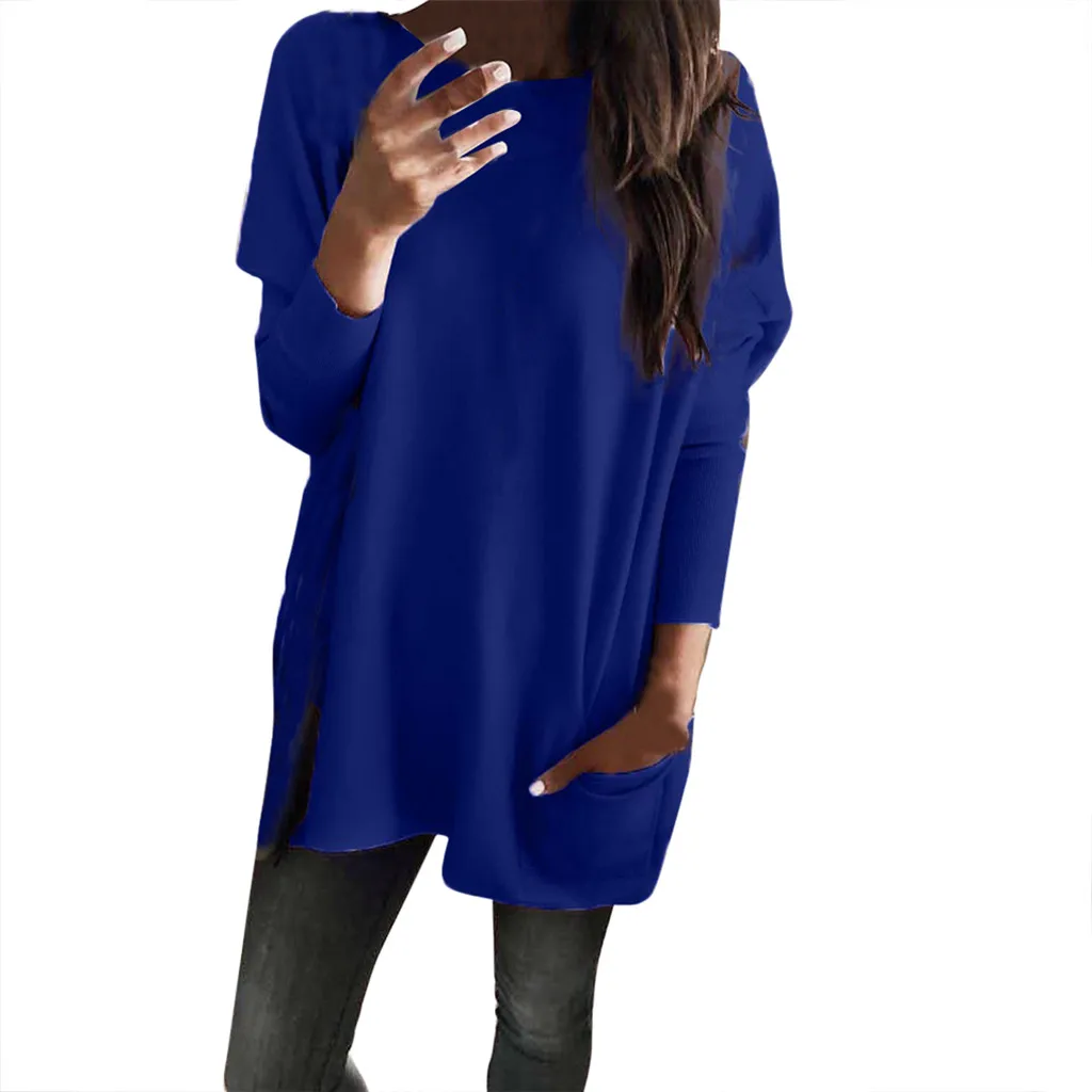 Новинка зимние теплые женские топы рубашки повседневная одежда с круглым