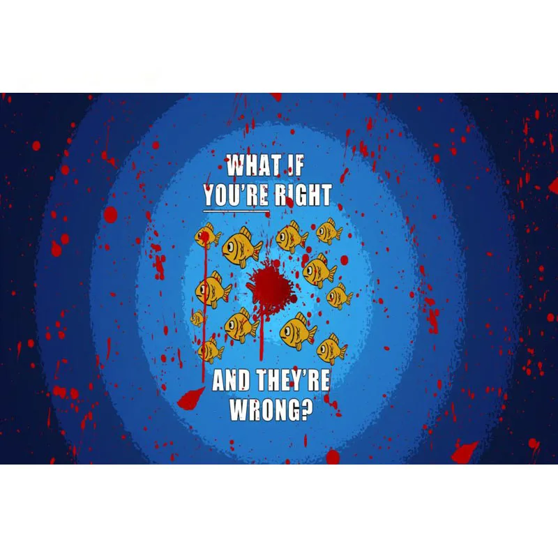 Популярный холщовый постер 27x40 см что если вы права и они не так декоративный