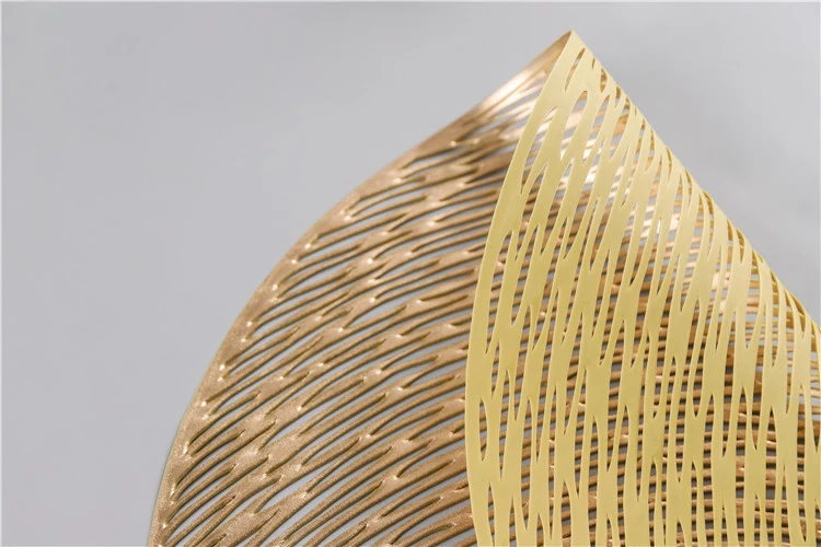 Новинка 2019 золотистые и Серебристые круглые столовые приборы кухонные коврики