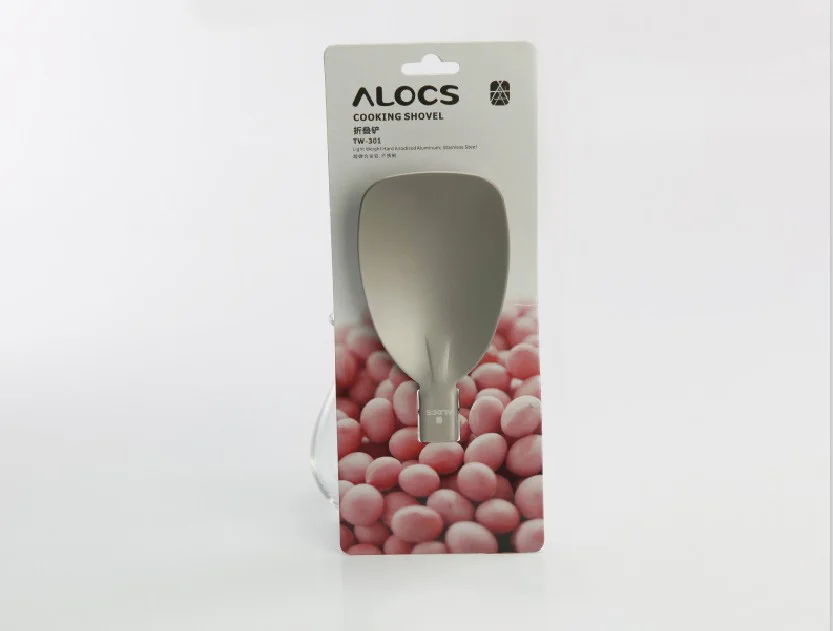 Alocs Открытый Сверхлегкий кулинарные лопаты Складная Алюминиевая лопатка из сплава кухонная посуда лопатка для пикника кемпинга Пешие прогулки