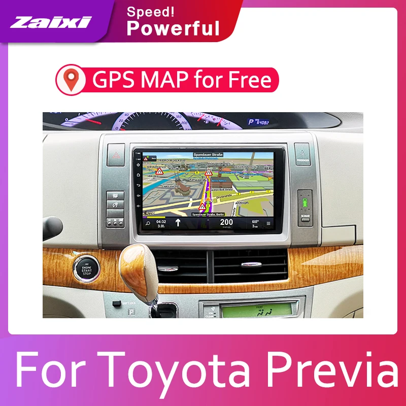Автомобильный мультимедийный проигрыватель для Toyota Previa 2006 2007 2008 2009 2010 2011 2012 2din