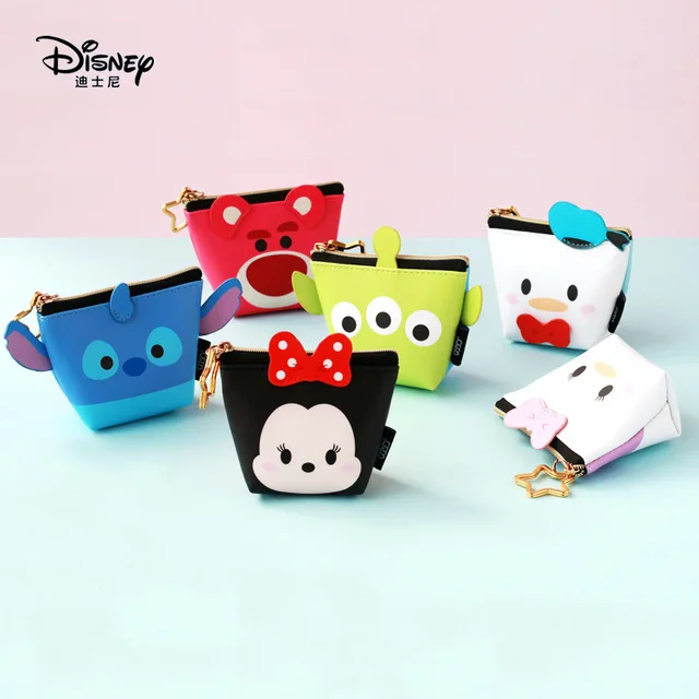 Портативный многофункциональный кошелек для монет Disney Minnie Mouse tsum мультяшный Стич