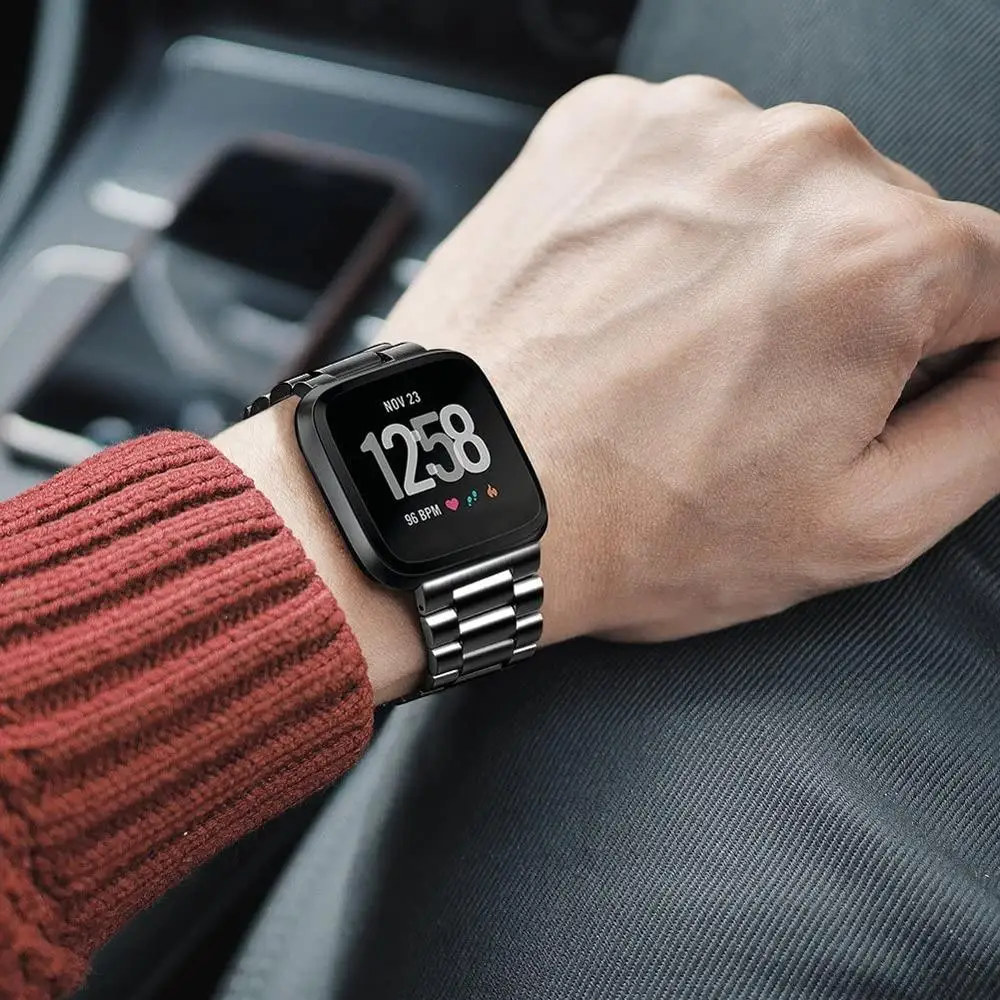 Браслет из нержавеющей стали для Fitbit Versa/Lite/Versa2 Смарт-часы сменный 316L