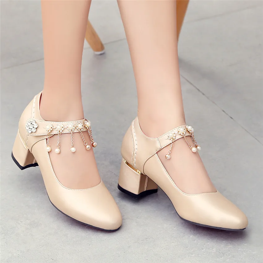 

Square Toe Women Pumps Office High Heel Shoes Woman Stiletto Concise Lady High Heels Party Footwear Small Big Size 31 - 48