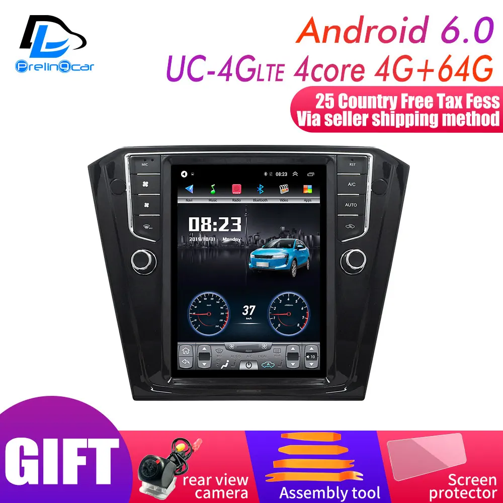 UC-4G DSP 4G64G 4G Lte вертикальный экран android Мультимедиа Видео Радио плеер для volkswagen Passat B8 sedan лет Навигация стерео - Цвет: UC-4G DSP 4G64G