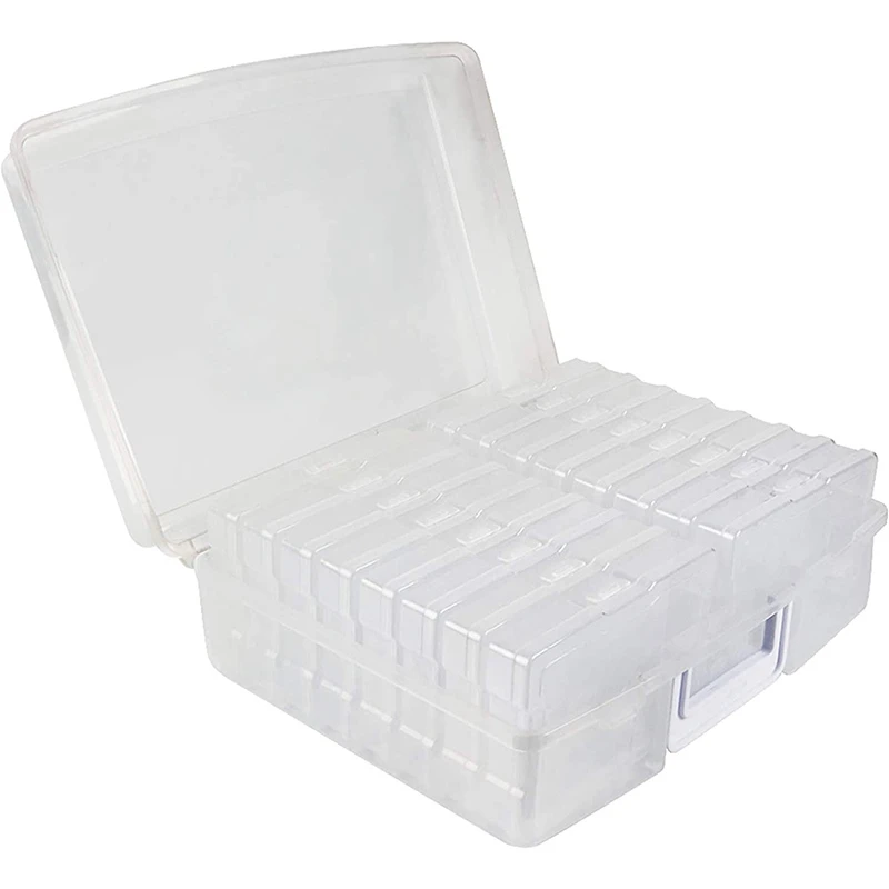 Transparent Box Photo Storage Box Photo Box 4 Inch X 6 Inch Photo Box Storage-16 Internal Photo Holders