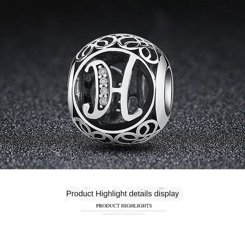 Женская серебряная подвеска с буквами-бусинами 925 | Украшения и аксессуары