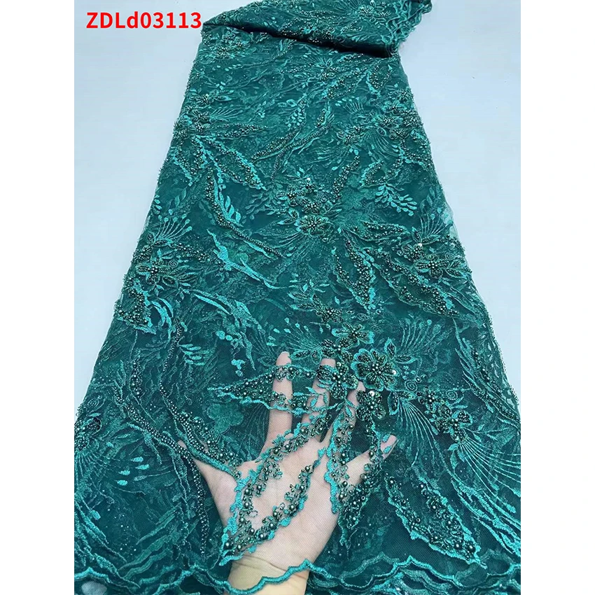 

Gorgeous Nigerian Sequin Lace Special Offer ​African French Tulle Fabric For Dress Fabric ZDLd03113