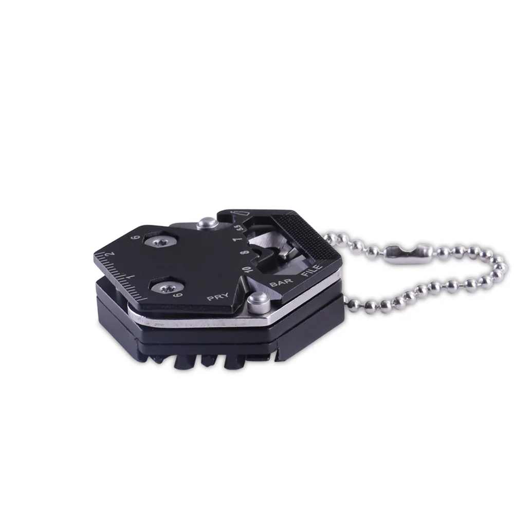 

A242 New creative edc multifunctional 9 in 1 detachable composite tool card outdoor hexagon screwdriver EDC gadget