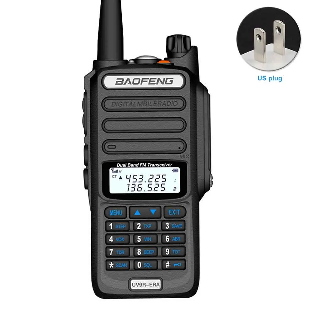 

Walkie Talkie 128 Channel Dual Band VHF UHF Transceiver With Antenna 5 To 20KM Two Way Radio Outdoor Waterproof LED Display