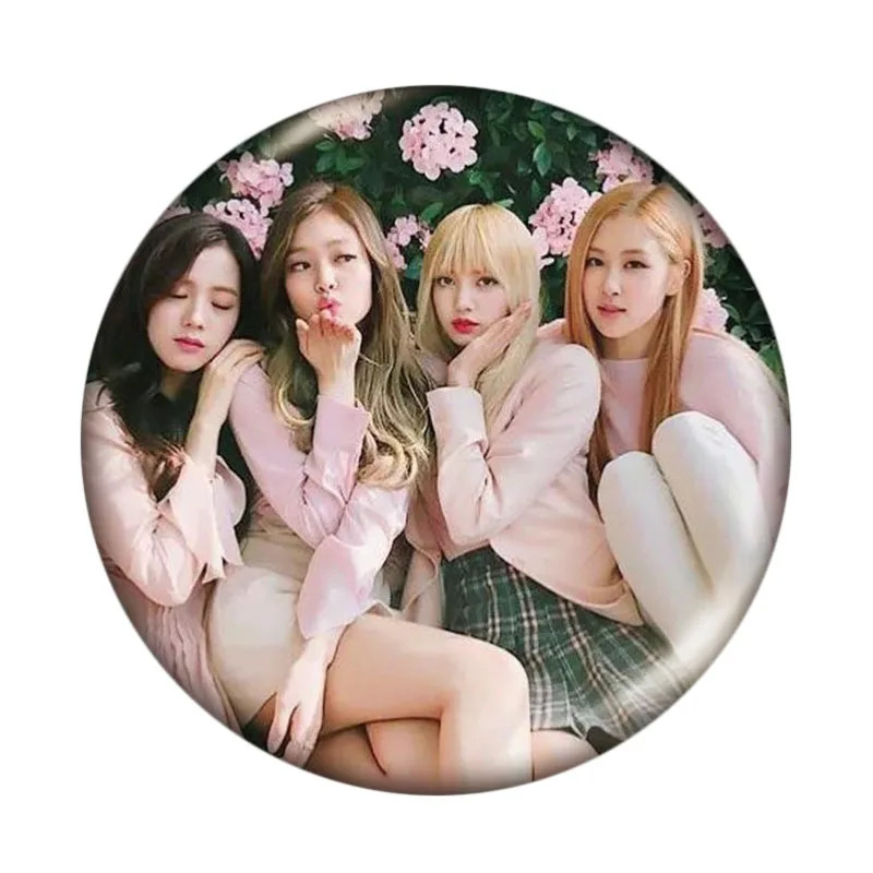 C KPOP Черный Розовый альбом брошь, значок на булавке аксессуары для одежды шляпа украшение для рюкзака 1 шт. брошь на заказ булавки - Окраска металла: C
