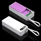 Съемный ЖК-дисплей Дисплей DIY 16x18650 Батарея чехол Мощность внешнего аккумулятора, быстрая зарядка 18650 Батарея держатель зарядным устройством без Батарея