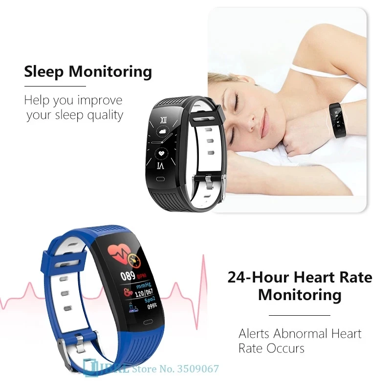 2021 Sport Fitness Bracelet Men Women Waterproof Fitness Tracker Blood Pressure Heart Rate Monitor Smart Band Watch Android IOS