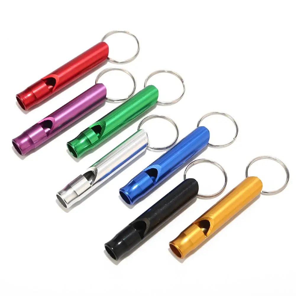 

Outdoor Multifunction Whistle With Keychain Keyring Aluminum Alloy Survival Emergency Tools Mini Size Whistles Team Gift