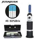 Ручной рефрактометр Brix 45-82% для определения содержания сахара, тестер жидкостей для фруктового сока, точный измерительный прибор Brix, скидка 50%