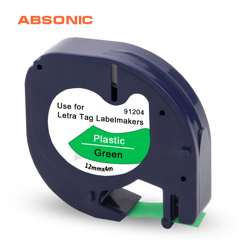 Absonic кассета ленты для Dymo IT 91204 Plus XM 2000 XR этикетка принтер черный зеленый 12 мм * 4