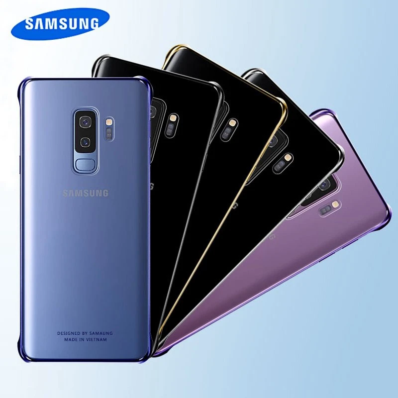 

Original Samsung Galaxy S9 S9 PLUS S9+ Transparent Plating Hard Protective Case SM-G9650 Clear PC Back Case Fundas phone cover