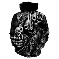 new spring and autumn war black mens hoodie sweatshirt 3d printing interesting skull streetwear harajuku pullover hip hop jacke