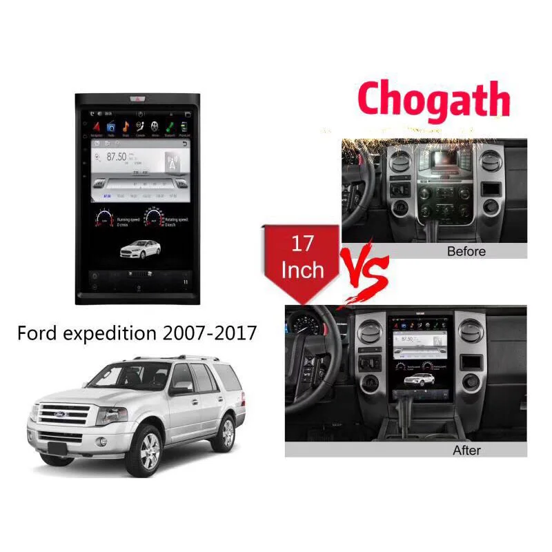 CHOGATH 17 дюймов высокий Разрешение 1980*1024 Tesla Стиль с системой Android для Ford экспедиция