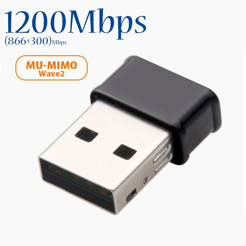 USB 1200 Мбит/с Wi-Fi адаптер Dual Band 2,4 ГГц/5 ГГц Беспроводной/антенна Wi-Fi Dongle 8812 адаптер переменного тока для Windows XP/Vista/7/8/10 Mac
