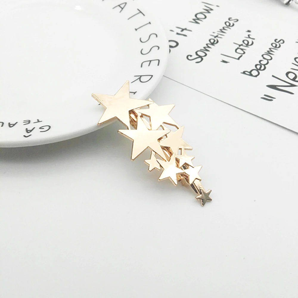 2020 новые женские милые ацетат звезда сплава зажим для волос головные уборы