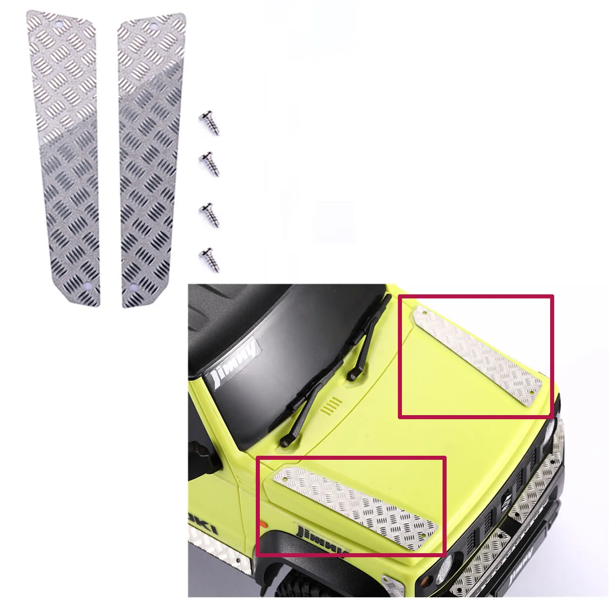 

Jimny Suzuki 1/16 запасные части для радиоуправляемых автомобилей, усовершенствованная противоскользящая пластина капота