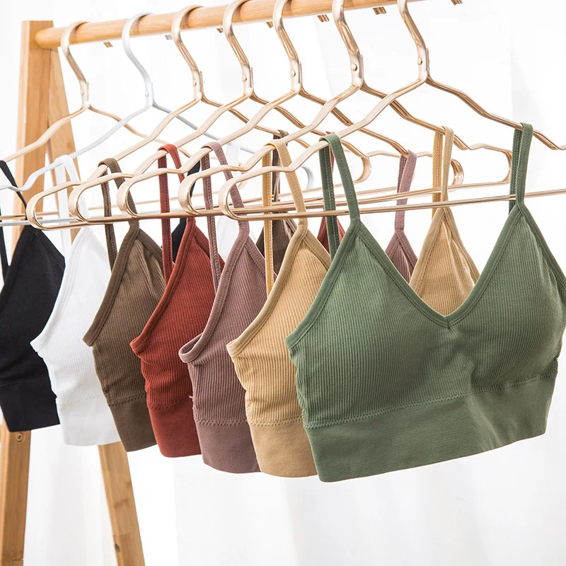 

Fashion Solid Color Women's Vest Tube Top Sexy Trendy U-shaped Gather Ladies Underwear Summer Tanks