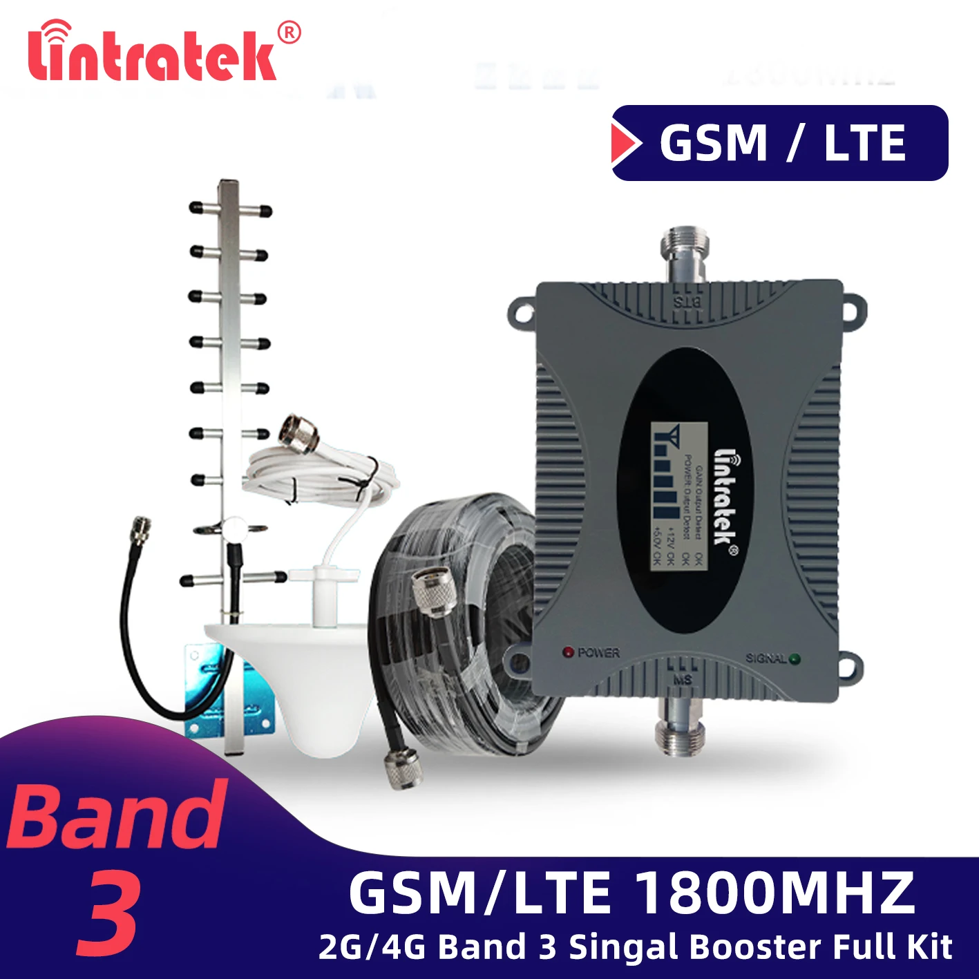 Lintratek 4g усилитель сотовой связи репитер lte звука мобильный телефон спец сигнал