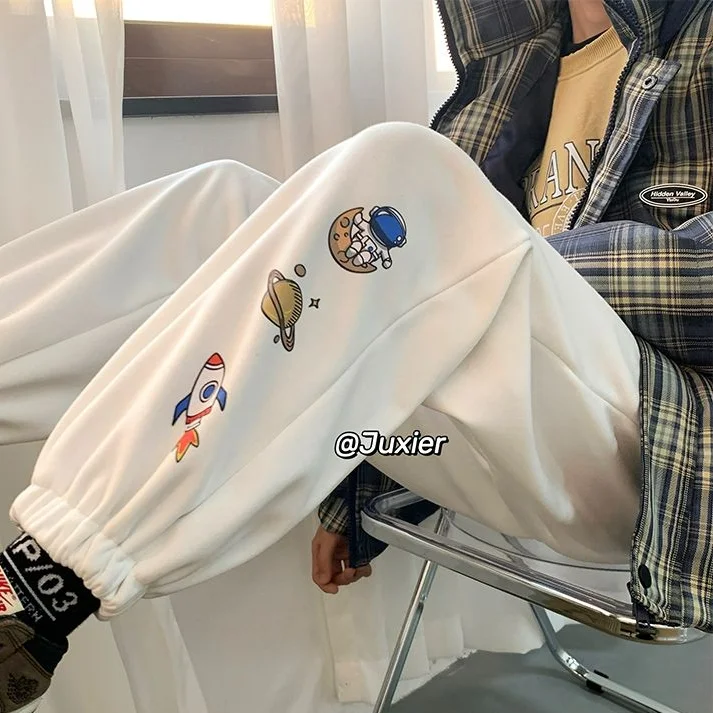 Шаровары женские повседневные свободные плотные спортивные брюки в Корейском