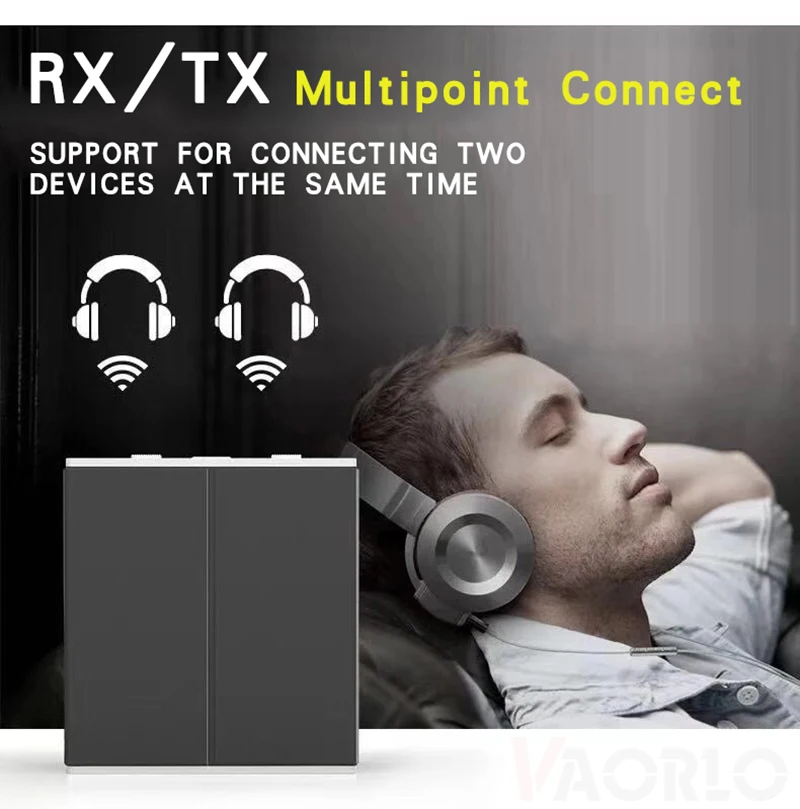 Беспроводной передатчик VAORLO Bluetooth 5 0 приемник стерео музыкальный адаптер APTX Hi-Fi