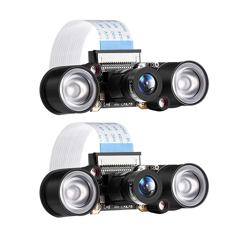 

NEW-2 Sets for Raspberry PI Camera Module 5MP OV5647 1080P Video Webcam Sensor Infrared Night Vision Camera Module