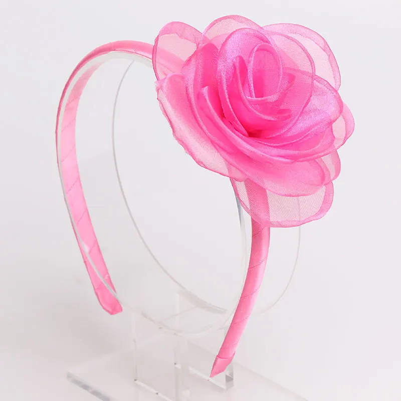 Rose red hairband Ободок для девочек, аксессуары для волос, фетровая повязка на голову с цветами, головной убор, стразы, ободок для волос, красный цвет, новогодний головной убор - Цвет: Rose red hairband