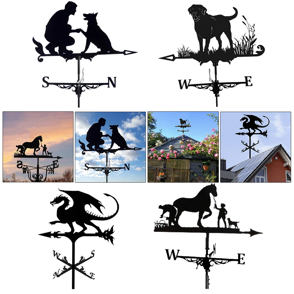 

Iron Weather Vane Farm Roof Kit Outdoor Bracket Weathervane Cupolas Scene