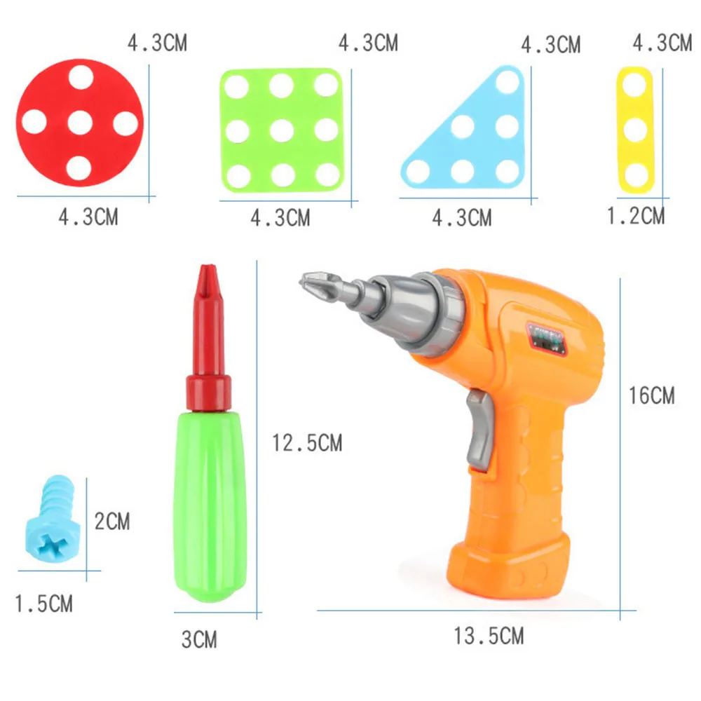 

Boys Building Toy Electric Drill Nut Disassembly Match Tool Children ToysAssembled Blocks Sets For Educational Toys