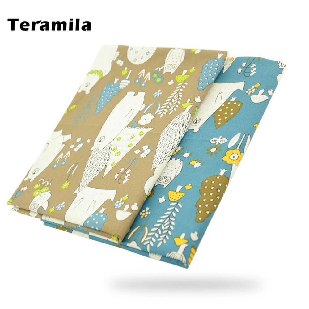 

Teramila Cartoon Bear Apparel Trees Patterns Twill Fabrics for Sewing Textile per Meter Cotton Cloth Fabric Patchwork Needlework