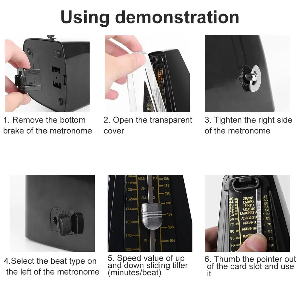 Точная механическая громкий метроном звуковой клещей инструмент для гитары эрху
